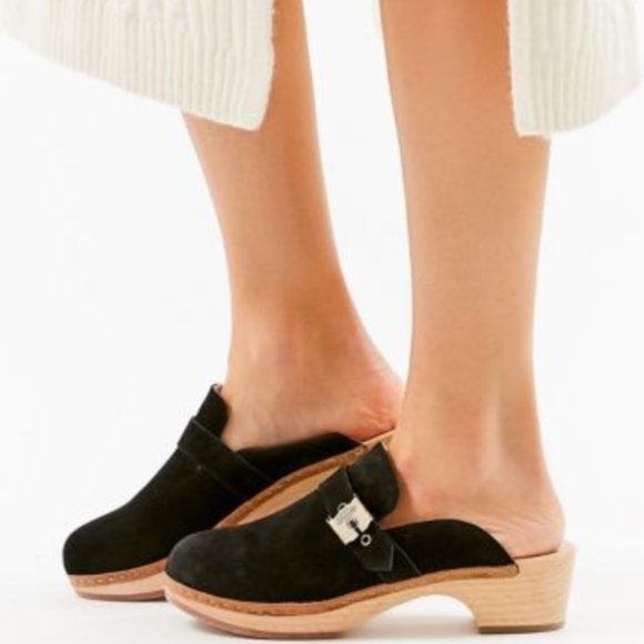 Dr. Scholl's Original Collection Black Suede Clogs - Picture 2 of 12